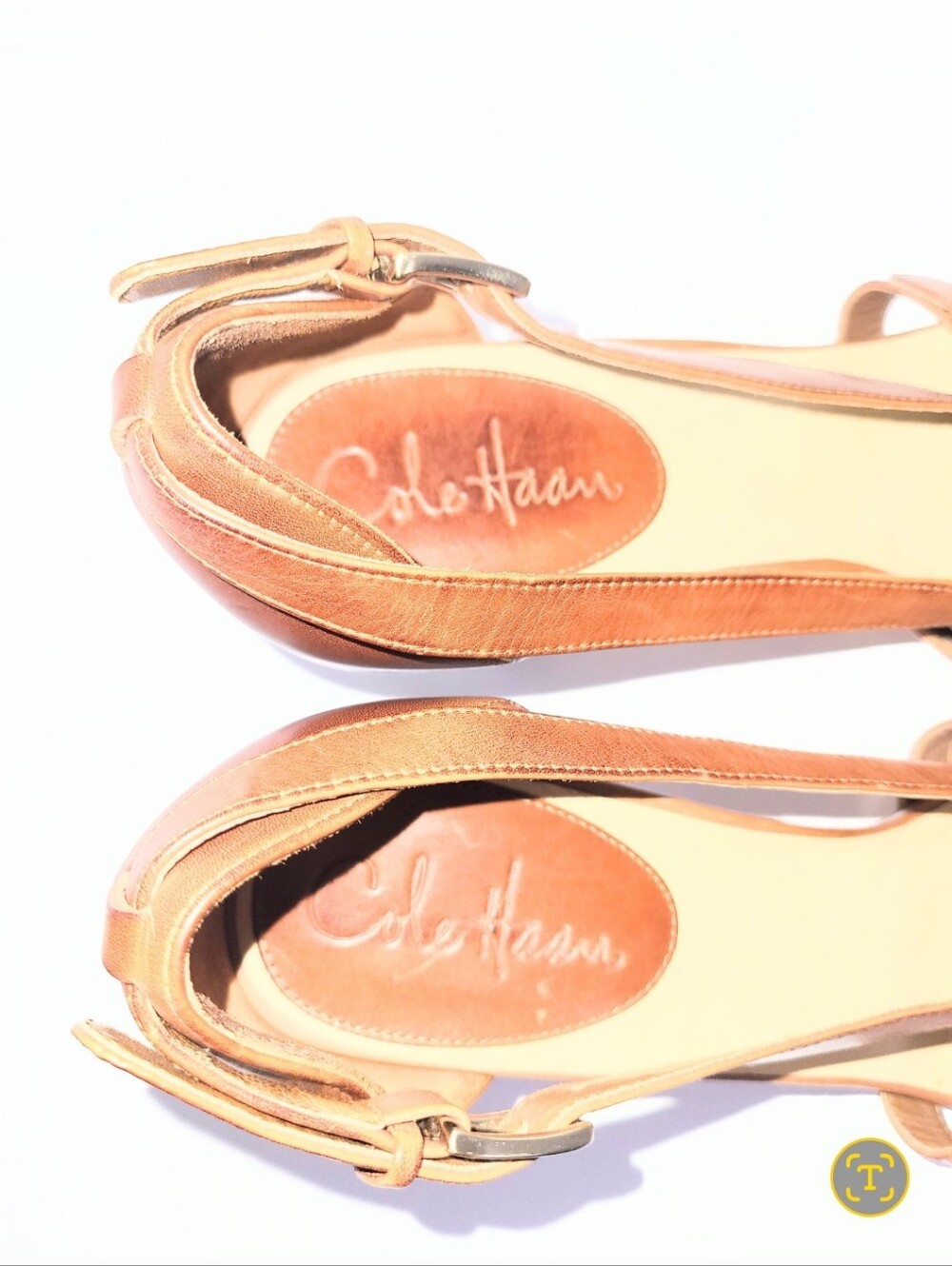 Cole Haan Nike Air Carma Air Hi Strappy Leather Stiletto Heels Size 10 - Picture 10 of 16